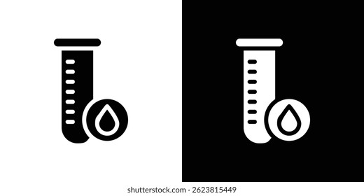 Icono de la prueba de sangre para el diseño móvil del UI del App del Web del logotipo.