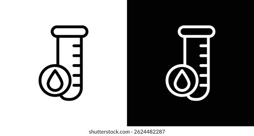 Blood test icon. Logotype vector set