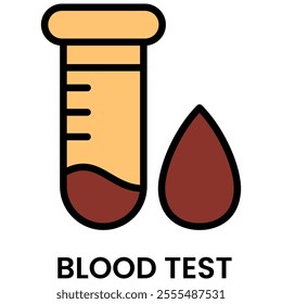 Blood Test Icon for Medical Element Design