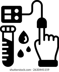 Icono de prueba de sangre Ilustración vectorial mixta