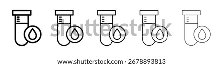 Blood test icon for mobile concept and web design.