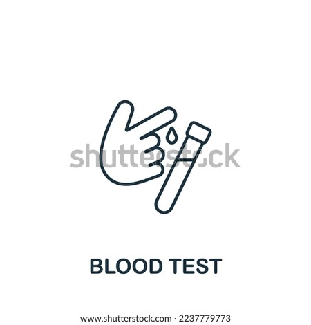 Blood Test icon. Monochrome simple Healthcare icon for templates, web design and infographics