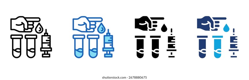 Bluttest Symbol Multi Style Vektorgrafik