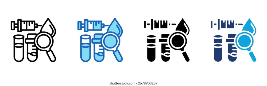 Icono de prueba de sangre Multi Style Ilustración vectorial
