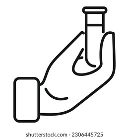 Blood test icon outline vector. Corona lab. Clinic sample