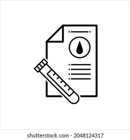 Bluttest-Symbol, Blutprobe Laboranalyse durchgeführt, um bestimmte Blutbestandteile Detail VektorkunstIllustration