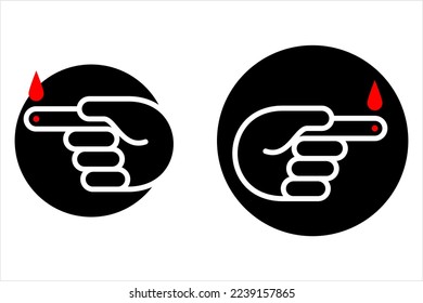 Blood Test Icon, Blood Sample Laboratory Analysis Performed To Detect Specific Blood Components Detail Vector Art Illustration