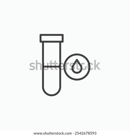 Blood test icon set in black color