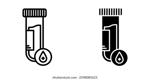 Blood Test icon set. for mobile concept and web design on white background