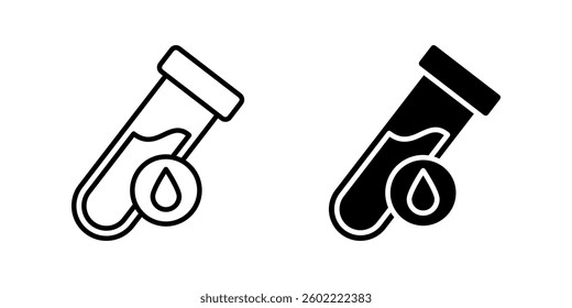 Blood Test icon set. for mobile concept and web design on white background