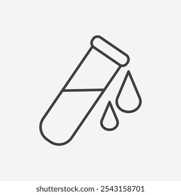 Conjunto de íconos de análisis de sangre. Ilustración vectorial.