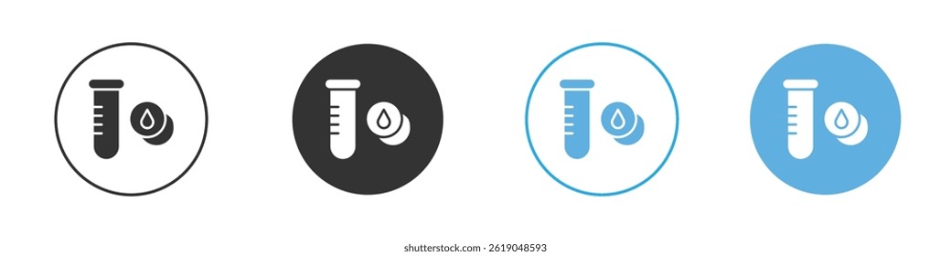 Bluttest-Symbol einfache flache Vektorsymbol-Paket
