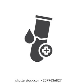 Blood test icon Simple thin line flat symbol