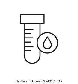 Bluttest-Symbol. einfaches Vektorsymbol.