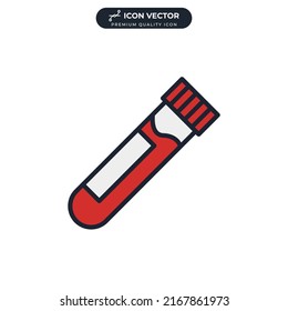 plantilla de símbolo de icono de prueba de sangre para el logotipo de colección de diseño gráfico y web ilustración vectorial