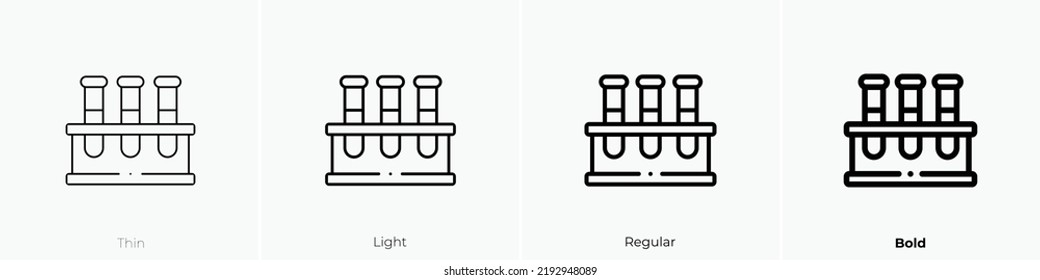 blood test icon. Thin, Light Regular And Bold style design isolated on white background