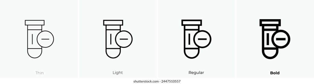 blood test icon. Thin, Light Regular And Bold style design isolated on white background