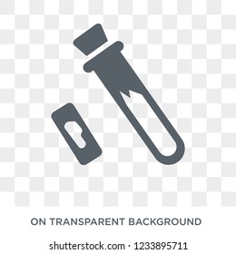 Blood test icon. Trendy flat vector Blood test icon on transparent background from Health and Medical collection. 