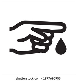 Blood test icon, vector and glyph