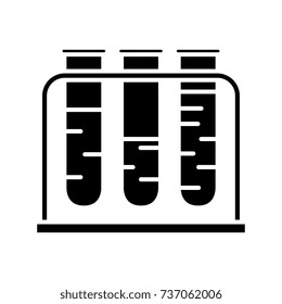 blood test icon, vector illustration, black sign on isolated background