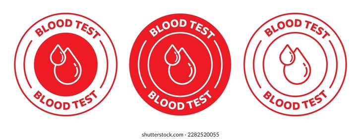 Icono de prueba de sangre. ilustración de línea vectorial