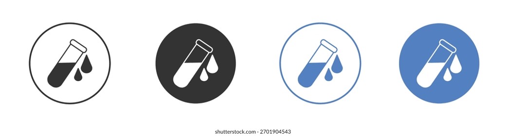 Icono de análisis de sangre Vector. Diseño de ilustración de Plantilla de logotipo
