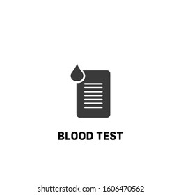 blood test icon vector. blood test sign on white background. blood test icon for web and app