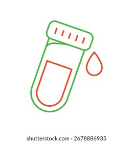 Icono de prueba de sangre con Vector de fondo blanco