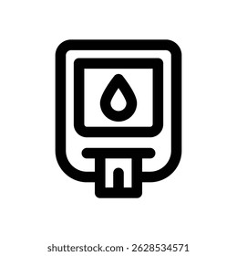 blood test line icon. Clean and minimalist vector icon for websites, mobile apps, presentations, and logos. Fully scalable and customizable for any project.