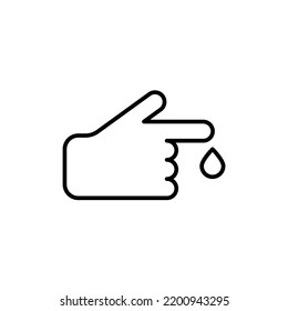 Blood Test line icon. Simple element illustration. Blood Test concept outline symbol design.