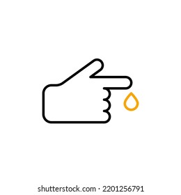 Blood Test line icon. Simple element illustration. Blood Test concept outline symbol design.