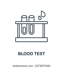 Blood Test line icon. Simple element from healthcare collection. Creative Blood Test outline icon for web design, templates, infographics and more