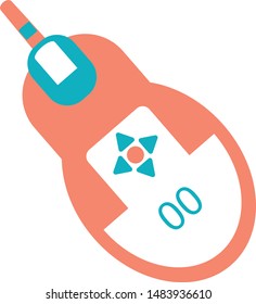 Blood test machine Blood test machine and icon about common symptoms in people who have diabetes.