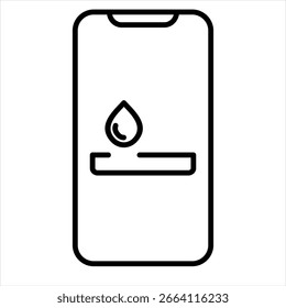 Blood Test Outline Icon Vector Illustration