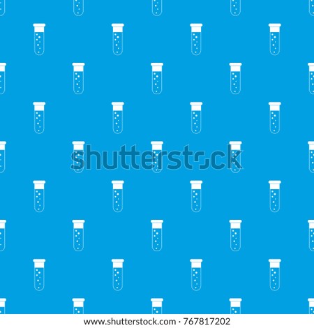 Blood test pattern repeat seamless in blue color for any design. Vector geometric illustration