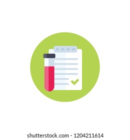 Blood Test Result Vector Icon