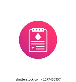 blood test results icon, vector