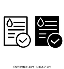 
Blood Test Results Vector Icon. Lab Illustration Sign Collection, Analyzes Symbol.