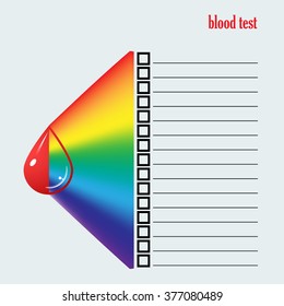 blood test, spectrum , vector illustration