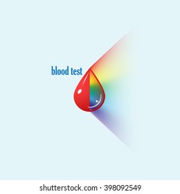 blood test, spectrum , vector illustration
