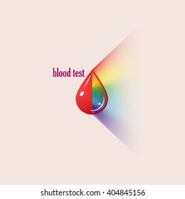  blood test, spectrum , vector illustration