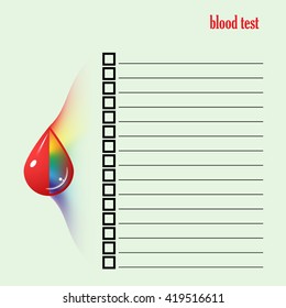 blood test, spectrum. vector illustration