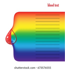  blood test, spectrum , vector illustration