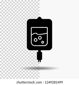 blood, test, sugar test, samples Glyph Icon on Transparent Background. Black Icon