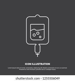 blood, test, sugar test, samples Icon. Line vector symbol for UI and UX, website or mobile application