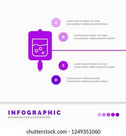blood, test, sugar test, samples Infographics Template for Website and Presentation. GLyph Purple icon infographic style vector illustration.