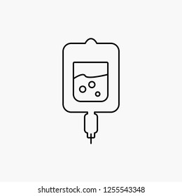 blood, test, sugar test, samples Line Icon. Vector isolated illustration