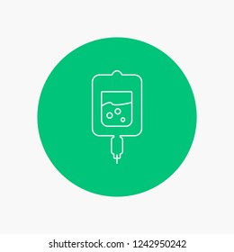 blood, test, sugar test, samples White Line Icon in Circle background. vector icon illustration