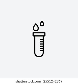 Bluttest dünne Liner Symbol einzeln.