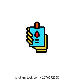 Prueba de sangre con la mano de la herramienta Sujeto, logotipo, vector